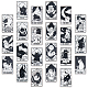 HOBBIESAY 22Pcs 22 Style Tarot Theme Printed Acrylic Pendants MACR-HY0001-08-1