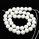 Synthetic White Agate Beads Strands G-D419-12mm-01-2