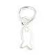 925 подвеска в виде рыбки из стерлингового серебра с соединительными кольцами и 925 штампами STER-R013-03S-1