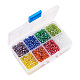 1 коробка 6/0 стеклянных шариков семян прозрачные цвета матовые свободные прокладки бисер SEED-X0050-4mm-13-5