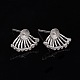 925 Sterling Silver Micro Pave Cubic Zirconia Stud Earring Findings STER-F043-039P-5