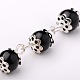 Perlas de cristal redondas hechas a mano cadenas para hacer collares pulseras AJEW-JB00056-04-2
