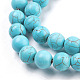 Chapelets de perles en turquoise synthétique X-TURQ-S192-10mm-2-3