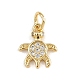 Латунные микро проложить кубического циркония подвески KK-A269-04E-G-1