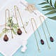 CHGCRAFT 4Pcs 2 Styles Natural Wood Pendant Decorations FIND-CA0001-80-4