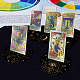 4 soporte para cartas de tarot de madera de 4 estilos. DJEW-WH0041-007-5