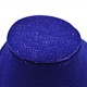 ウッドネックレスバストディスプレイ  ベルベットで覆われた  ブルー  15.5x10x7.5cm NDIS-L001-14-2
