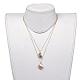 Set di gioielli con collana a 2 strato di perle barocche naturali e perle keshi SJEW-JS01073-7