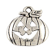 Tibetan Style Halloween Pumpkin Jack O Lantern Alloy Pendants TIBEP-Q050-07AS-NR-1