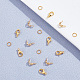 Gomakerer 30 fermoirs mousquetons en laiton avec 30 anneaux de saut ouverts et 30 embouts de perles KK-GO0001-13-3