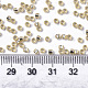 ガラスシードビーズ  機械刺繍に適合  銀並ぶ  ラウンド  湯通しアーモンド  2.5x1.5mm  穴：1mm  約2222個/50g X-SEED-S042-04A-05-4