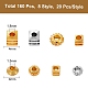 160 pieza 8 estilos de cuentas espaciadoras de latón KK-SZ0001-09G-2
