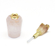 Zu öffnende Parfümflaschenanhänger aus natürlichem Rosenquarz G-E556-03D-3