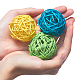 GORGECRAFT 24pcs 6 Colors Wicker Rattan Ball 2 Inch Orbs Vase Fillers for Craft Decorative Balls for Bowls Party Wedding Table Decoration Baby Shower Aromatherapy Accessories AJEW-GF0001-10-5