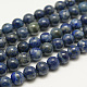 Dyed Natural Grade AB Lapis Lazuli Round Bead Strands G-M290-10mm-AB-1