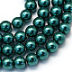 Cottura dipinto di perle di vetro perlato fili di perline rotondo X-HY-Q003-12mm-79-1