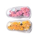 Haarspange aus Kunststoff mit Blumen und Pailletten PHAR-A011-02-2