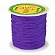 編み込みナイロン糸  ビーズジュエリー作りのための中国結びコードビーズコード  暗紫色  0.5mm  約150ヤード/ロール NWIR-R006-0.5mm-676-1