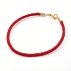 Braided Cotton Cord Bracelet Making MAK-L018-03A-02-G-1