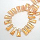 Faceted Electroplate Crystal Glass Trapezoid Beads Strands EGLA-F073B-08-2