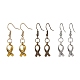 3 Pair 3 Color Alloy Dangle Earrings with 304 Stainless Steel Pins EJEW-JE05484-1