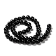 Brins de perles d'obsidienne naturelle sans yeux G-K123-06-8mm-2