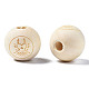 Unfinished Natural Wood European Beads WOOD-S045-148-4