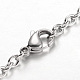 304 Stainless Steel Heart Charm Bracelets BJEW-L567-02P-3