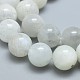 Naturelles perles pierre de lune blanc brins G-F674-08-8mm-3
