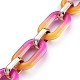 Handmade Two Tone Opaque Acrylic Cable Chains AJEW-JB00635-04-2