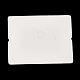 ネックレスとブレスレットの保管用の厚紙紙のジュエリーディスプレイカード  花柄の長方形  ホワイト  6.4x5x0.04cm  穴：7mm CDIS-A006-04-3
