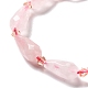 Natürlichen Rosenquarz Perlen Stränge G-B028-A02-4