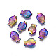 Rack Plating Rainbow Color Alloy Beads PALLOY-S180-331-1