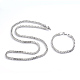 Unisex 304 cadena de trigo de acero inoxidable SJEW-L198-001P-1