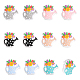 CHGCRAFT 12Pcs 6 Colors Food Grade Eco-Friendly Silicone Beads SIL-CA0002-27-1