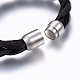 Leather Braided Cord Bracelets BJEW-E345-02A-3