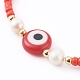 Bracelets extensibles en perles de verre BJEW-JB05969-03-3