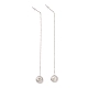 Crystal Rhinestone Half Round Dangle Stud Earrings EJEW-A067-15P-4