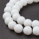Round White Glass Beads Strands X-GR8mm26Y-4