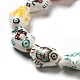 Handmade Printed Porcelain Beads PORC-F005-03-6