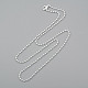 Brass Ball Chain Necklaces NJEW-BB10834-22-1
