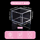4 grilles boîtes cadeaux en plastique transparent CON-WH0087-68A-2