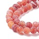 Natural & Dyed Crackle Agate Bead Strands G-T056-8mm-05-5