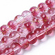 Chapelets de perles en verre peinte par pulvérisation transparent GLAA-N035-03A-B04-1