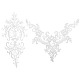 2 шт. отделка воротника из полиэстера с компьютерной вышивкой в 2 стилях AJEW-BC0007-06-7