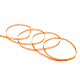 オーガンジーリボン  レッドオレンジ  1/4インチ（6mm）  500ヤード/ロール（457.2メートル/ロール） RS6mmY024-3