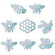 GORGECRAFT 16Pcs Bee Window Clings Honeycomb Windows Decals Anti-Collision 3D Rainbow Prism Film Decorative Static Stickers Sun Catcher Decals for Glass Sliding Door Prevent Birds Strikes Home Decor DIY-WH0314-088-6