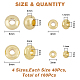 Superfindings 160 pz 4 dimensioni perline distanziatrici rotonde piatte gioielli in ottone dorato perline sciolte impilabili perline distanziatrici a disco ciondoli per bracciali collana orecchini che fanno foro 1-2mm KK-FH0006-43-2