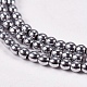 Chapelets de perles en hématite synthétique sans magnétiques X-G-J169A-2mm-02-3