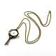 Legierung Schlüsselanhänger Halskette Quarz Taschenuhr WACH-P001-01-1